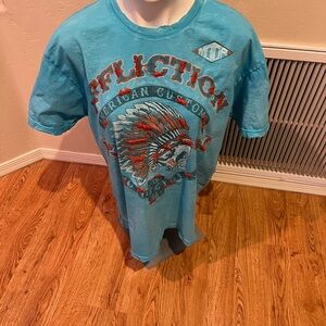 Affliction Turquoise Graphic Tee